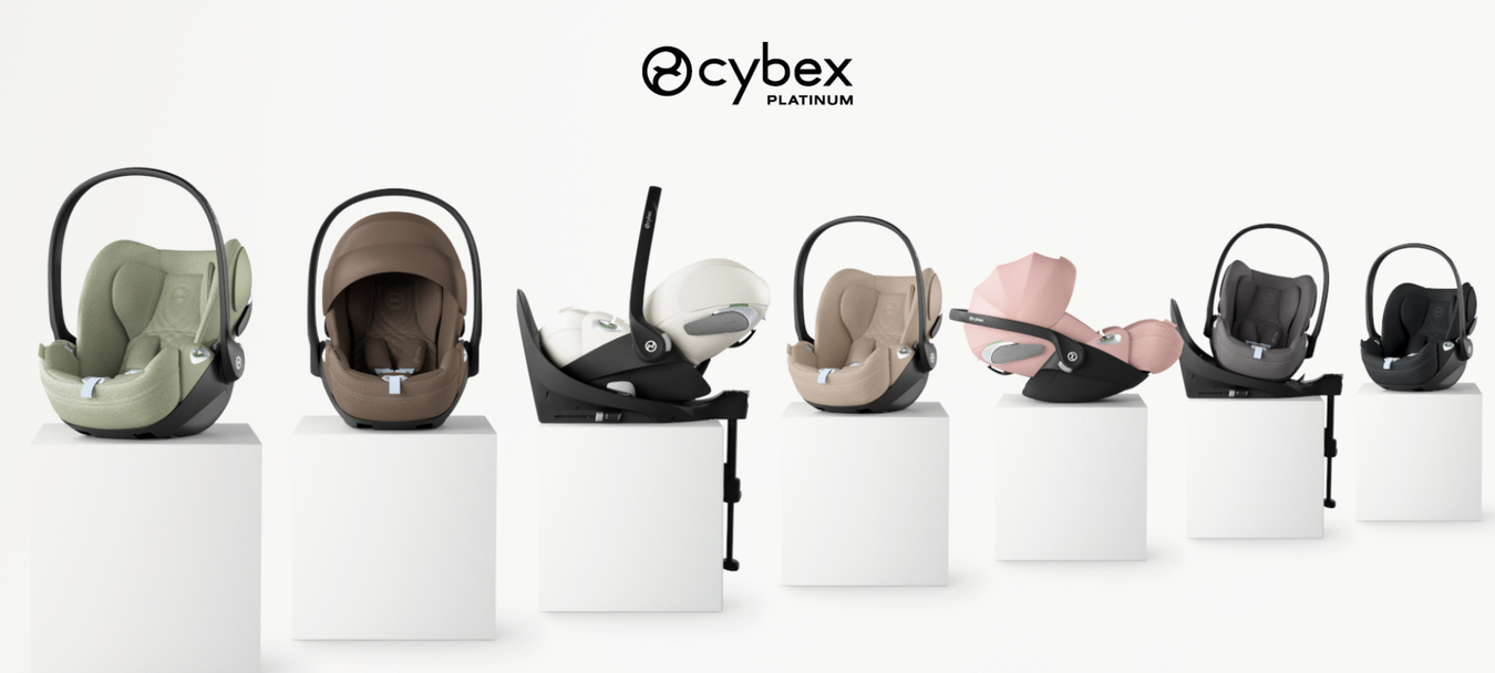 Cybexin turvakaukalot löydät Oran verkkokaupasta. Kuvassa Cybexin Cloud T kaukalo ja vauva, mitä äiti kantaa. 