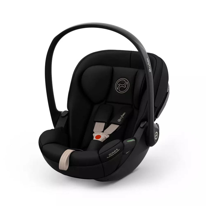 Cybex Cloud S Comfort turvakaukalo Sepia Black värissä, kuvattuna etuviistosta