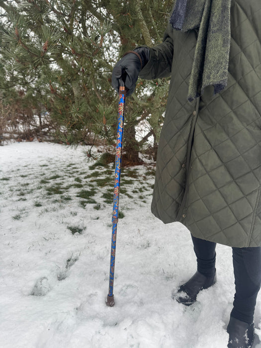 Ora kävelykeppi (sininen kuvio)