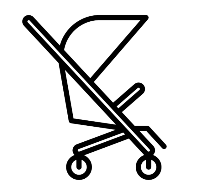 Ora Hertta rattaat ja lapsi työntämässä rattaita