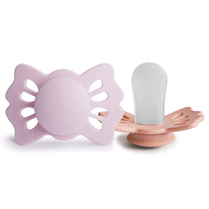 FRIGG Lucky Tutit 2-pack (Soft Lilac/Pretty in Peach, symmetrinen, silikoni) 1-koko