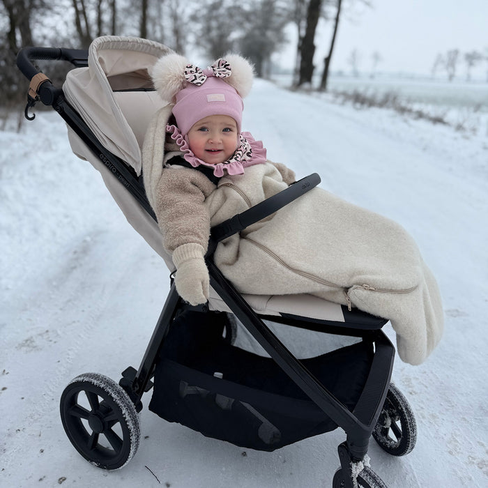 Zaffiron Maxi Sierra jatkettava lämpöpussi vauva talvimaisemassa rattaissa